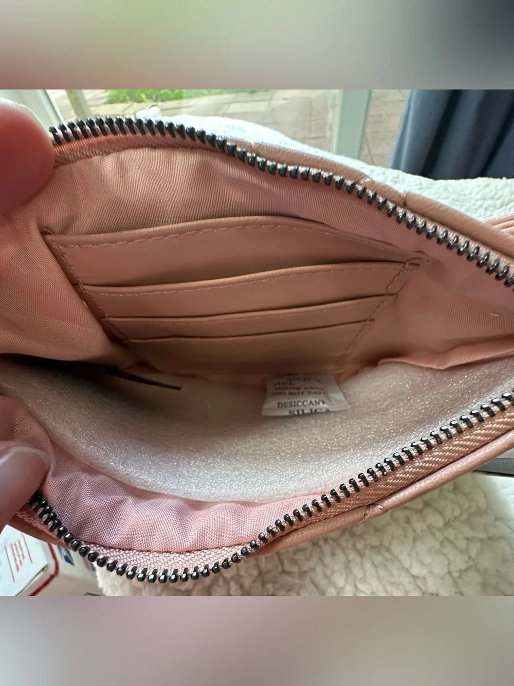 Quilted Bagdley Mischka Wristlet Clutch in Blush Pink NWT